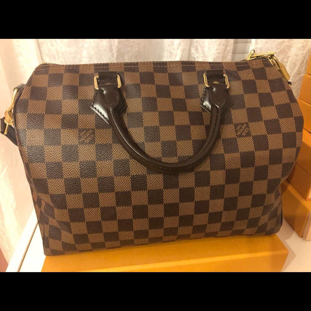 Louis Vuitton Speedy Bandouliere 30 Damier Ebene